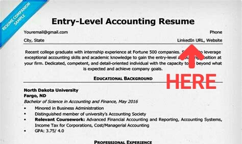 How to out linkedin on resume