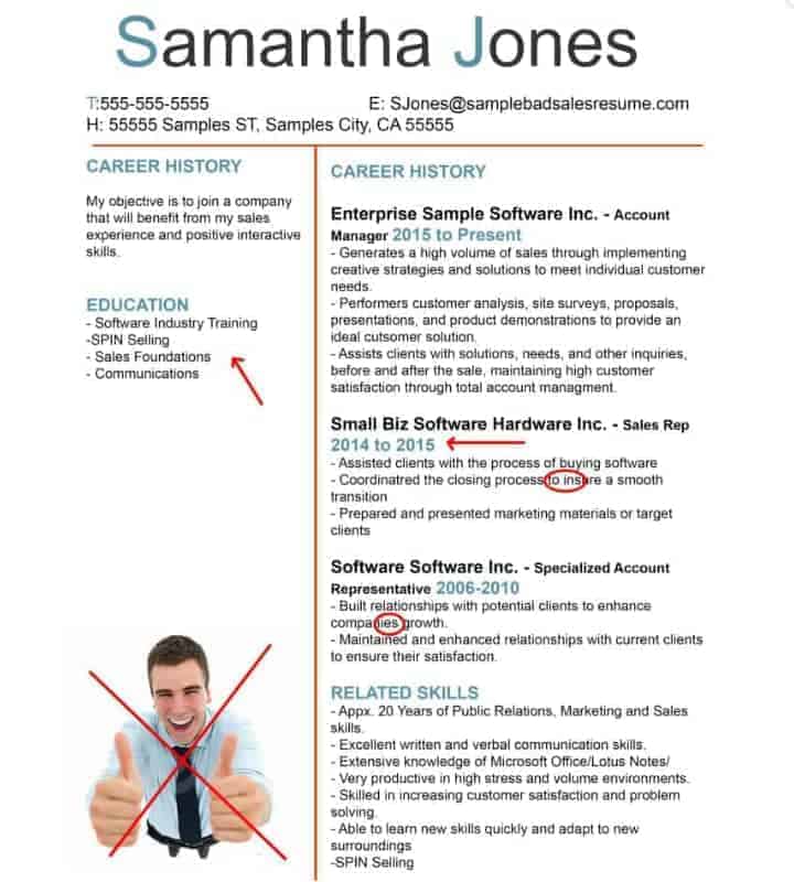 bad resume example 6