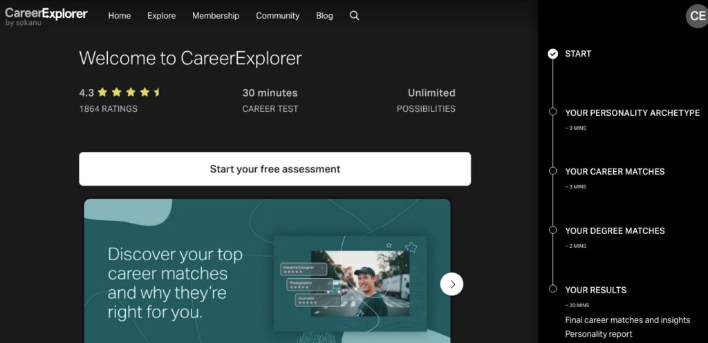 free career aptitude test careerexplorer