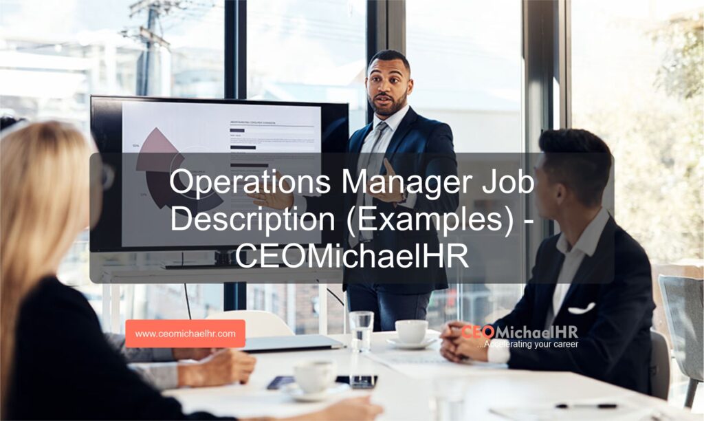 Operations Manager Job Description (Examples) CEOMichaelHR Resume