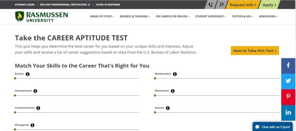 career aptitude test free 