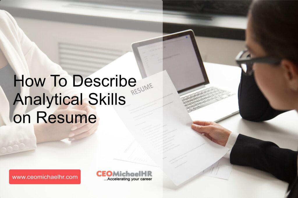 how to describe analytical skills on resume
