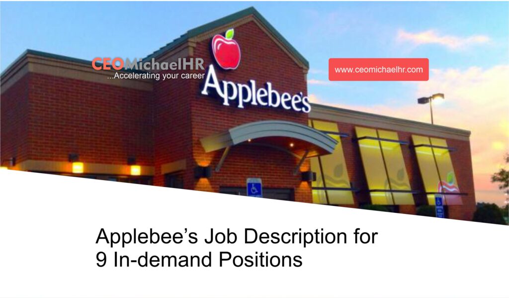 Applebee's Job Description for 9 Indemand Positions CEOMichaelHR