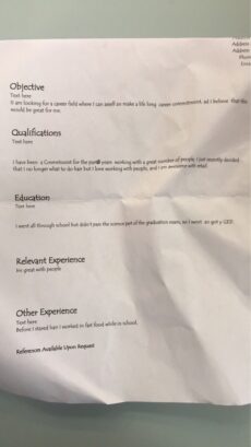 The 30 Funniest Resumes and Job - Insert Text Here Funny Resume 230x409 