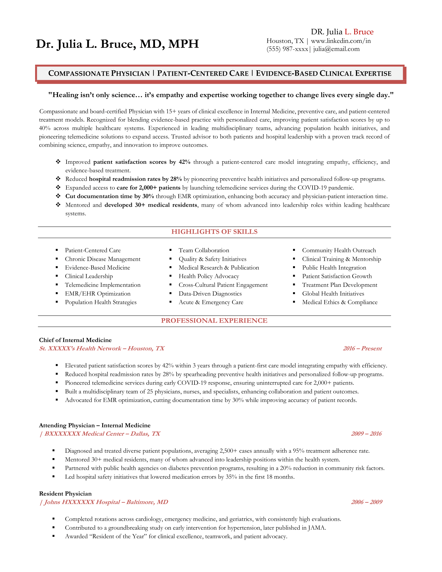 Eagle Pass Professional Resume Example